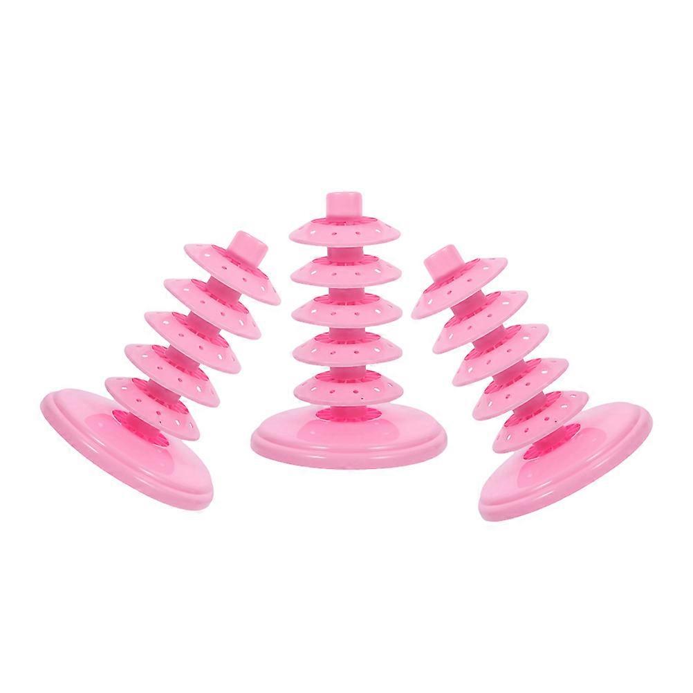 Dessert Table Rack Multi-Layer Adjustable Lollipop Stand for 3Pcs Pink Holder