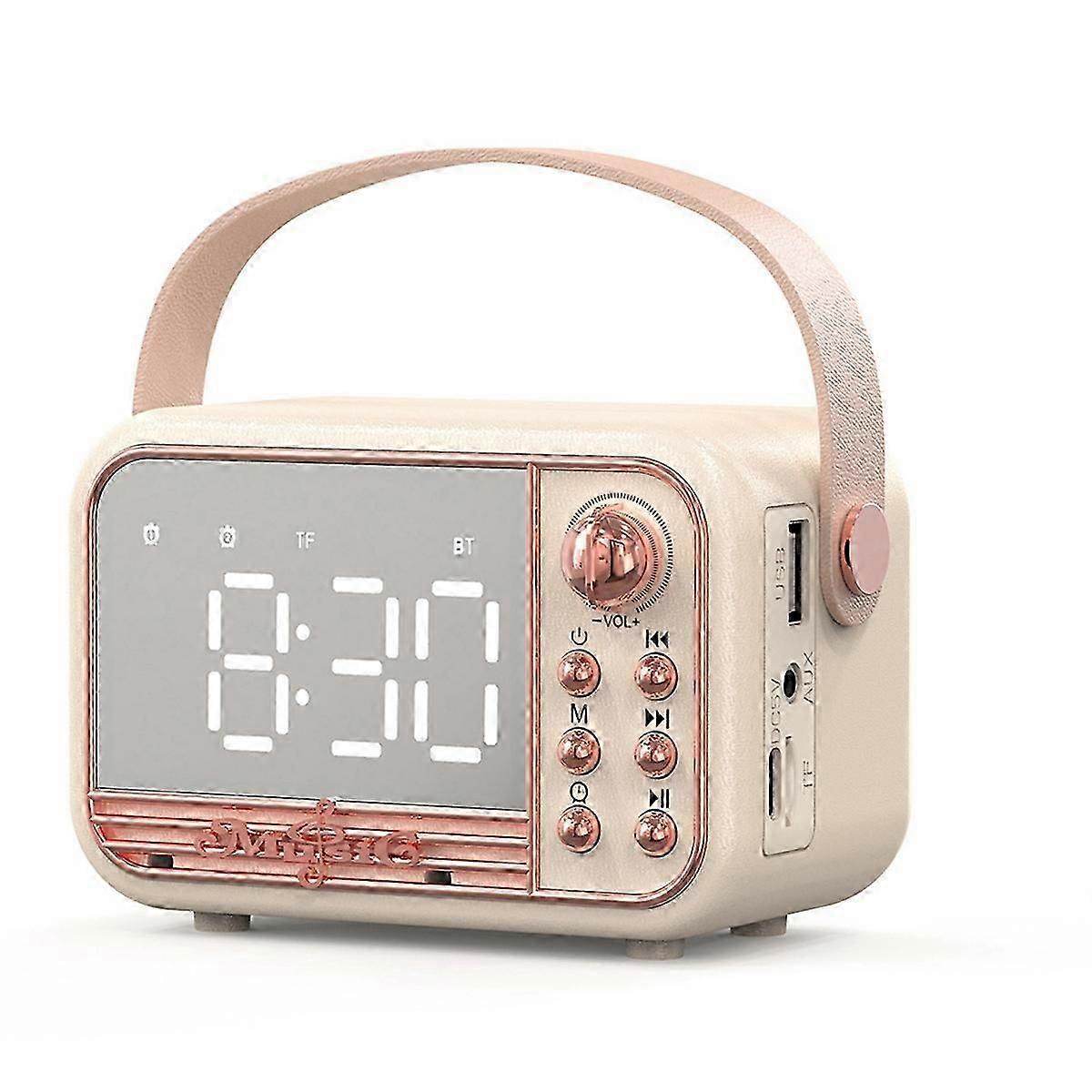 Bluetooth Speaker Alarm Clock Support Tf Card Usb Aux 3D Sound