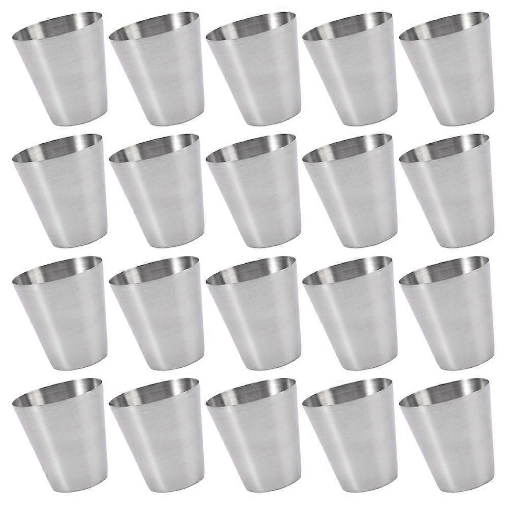 Reusable Water Cups Stainless Steel Drinking Cup for 80Pcs Set