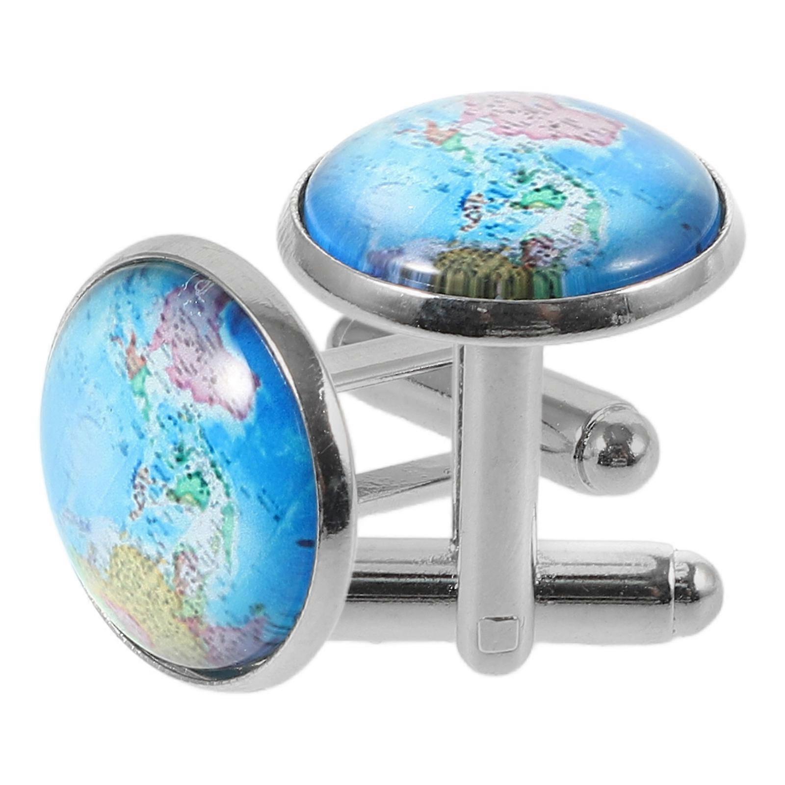 Copper Cufflinks for Men Suit 2Pcs Round Shape Metal Clothes Accessory