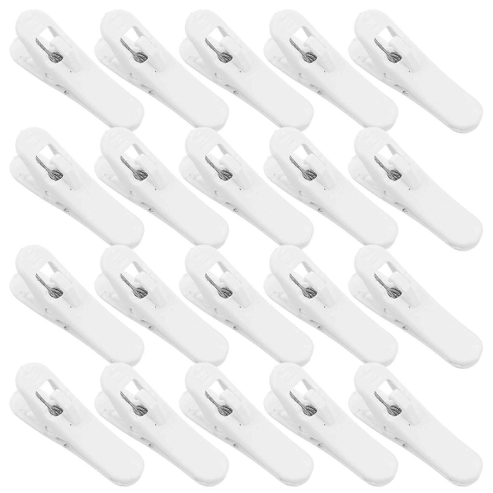 Earphone Cable Clip White Plastic for Wire Management 200Pcs
