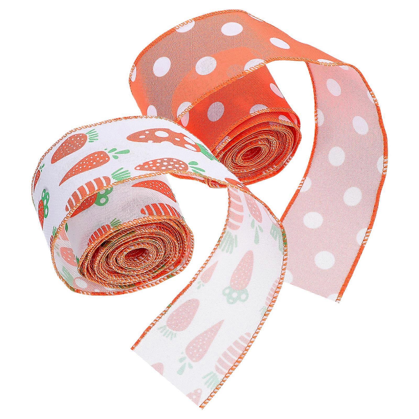 Easter Decorative Ribbon Ribbon for Gift Wrapping 2 Rolls Assorted Color