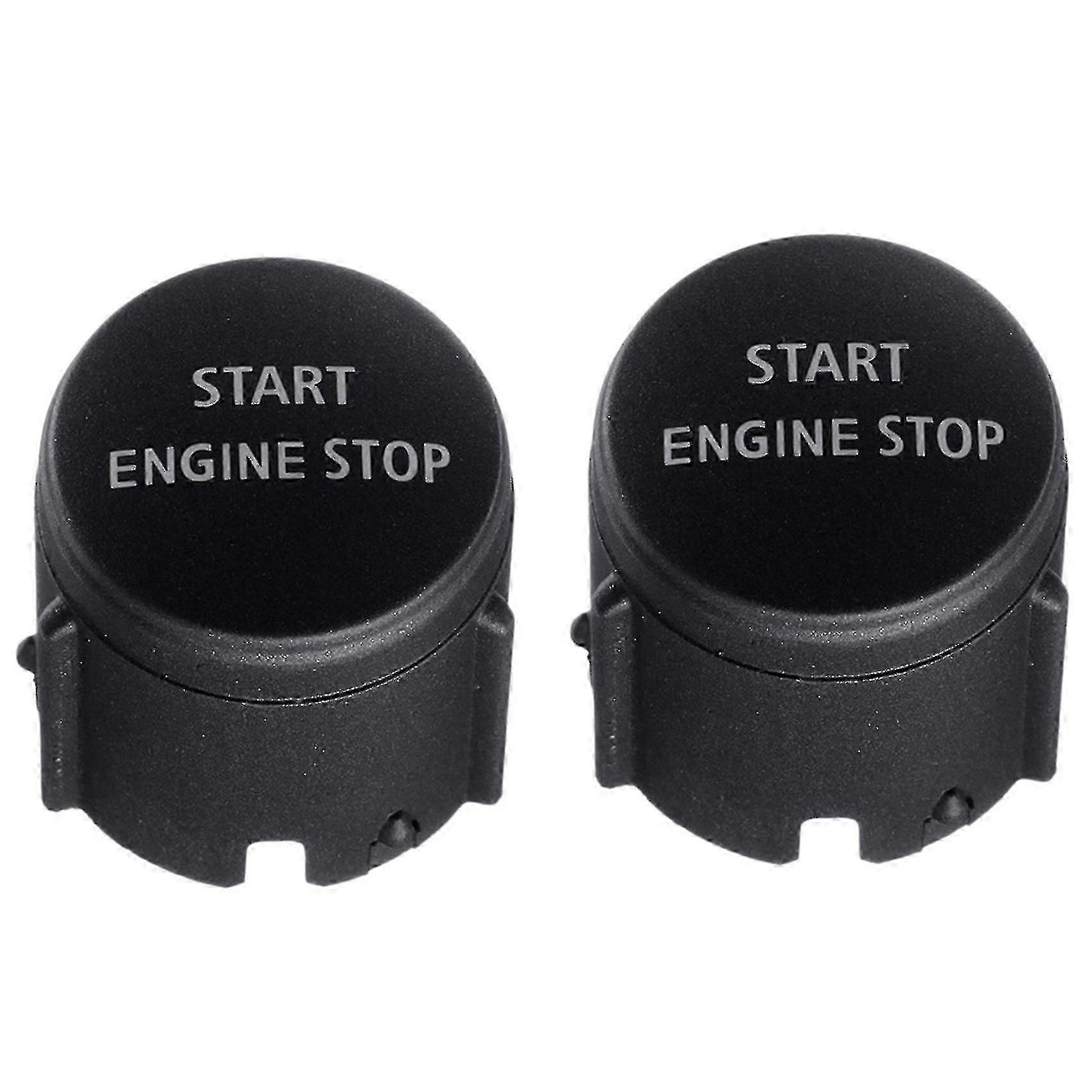 2x Start Stop Engine Switch Push Button Cover Compatible With Land Rover BlackGOOD