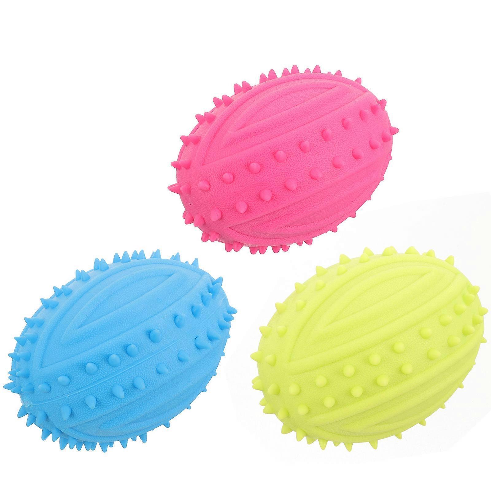 Assorted Color TPR Dog Toy for Small Dogs and Puppies, Chew Toys for Teething and Playing, 3Pcs