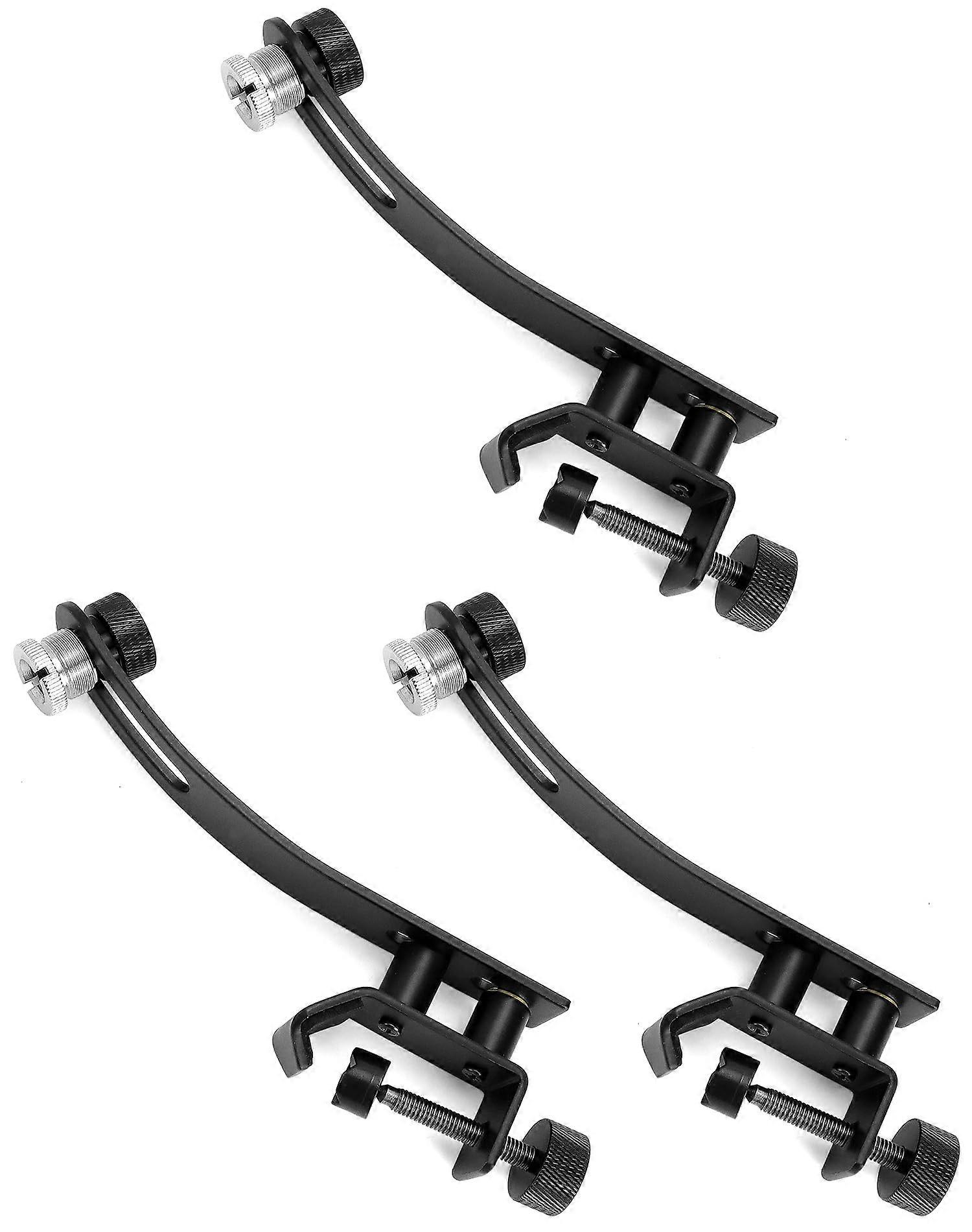Drum Microphone Clip Set 3PCS Adjustable Shockproof Mic Clamps for 3/8 and 5/8 Thread Stands