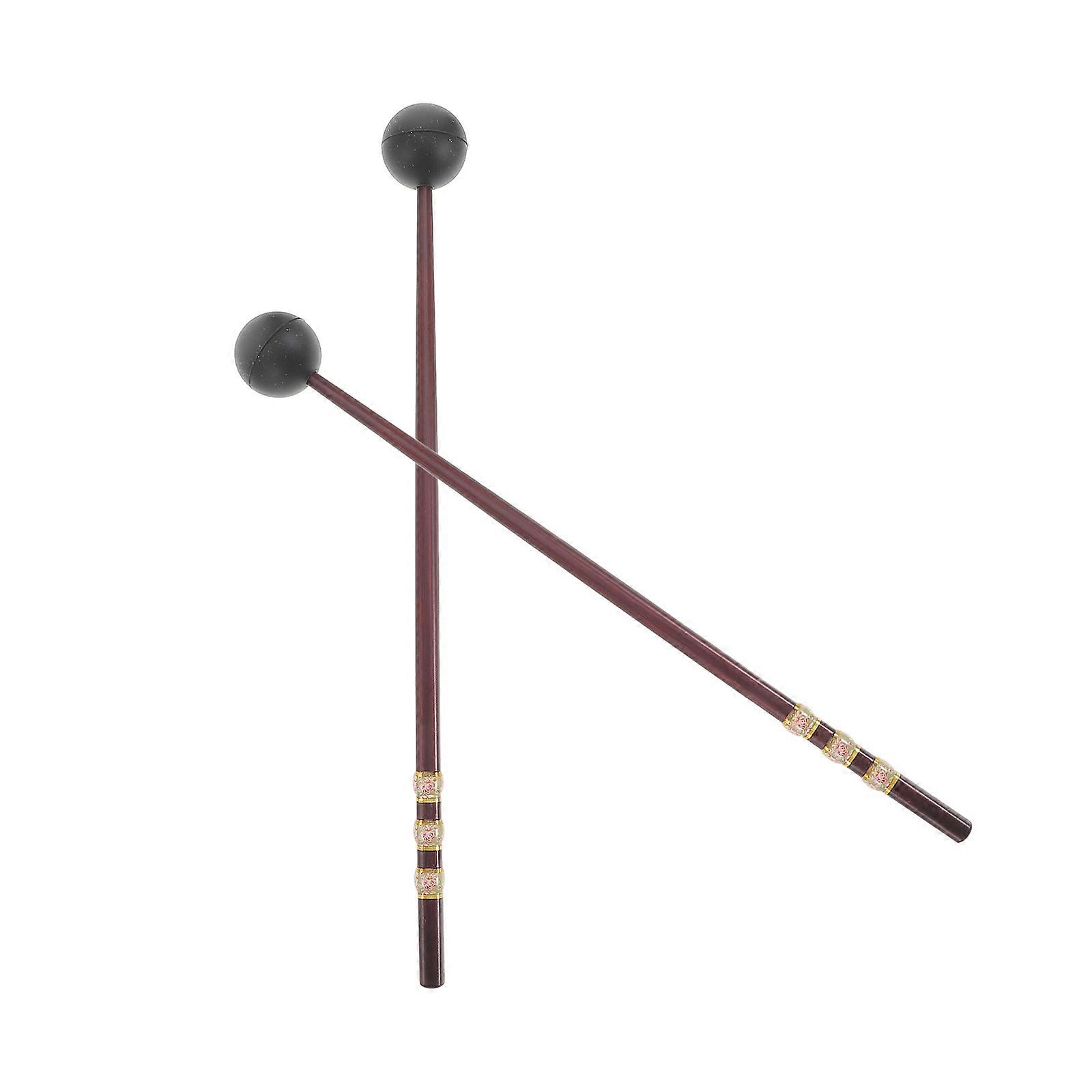 Brown Marimba Mallet Wooden Drumstick for Percussion Instruments 2Pairs