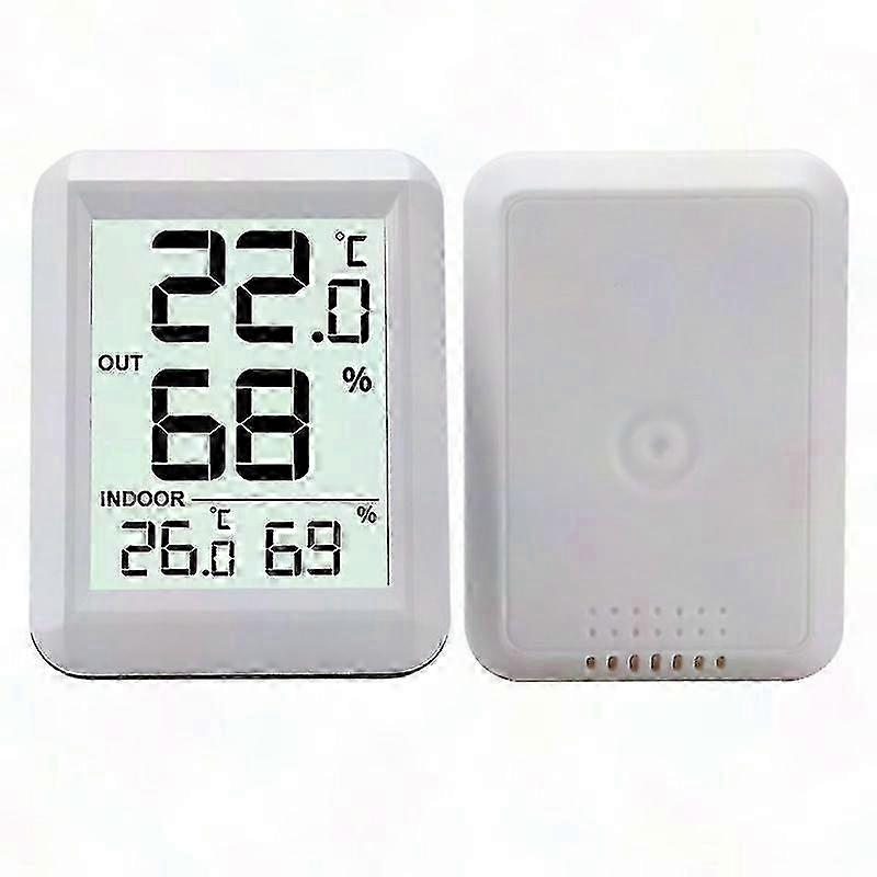 Wireless Indoor Outdoor Thermometer With Large Lcd Screen, Digital Hygrometer, / Switch, Remote Sensor