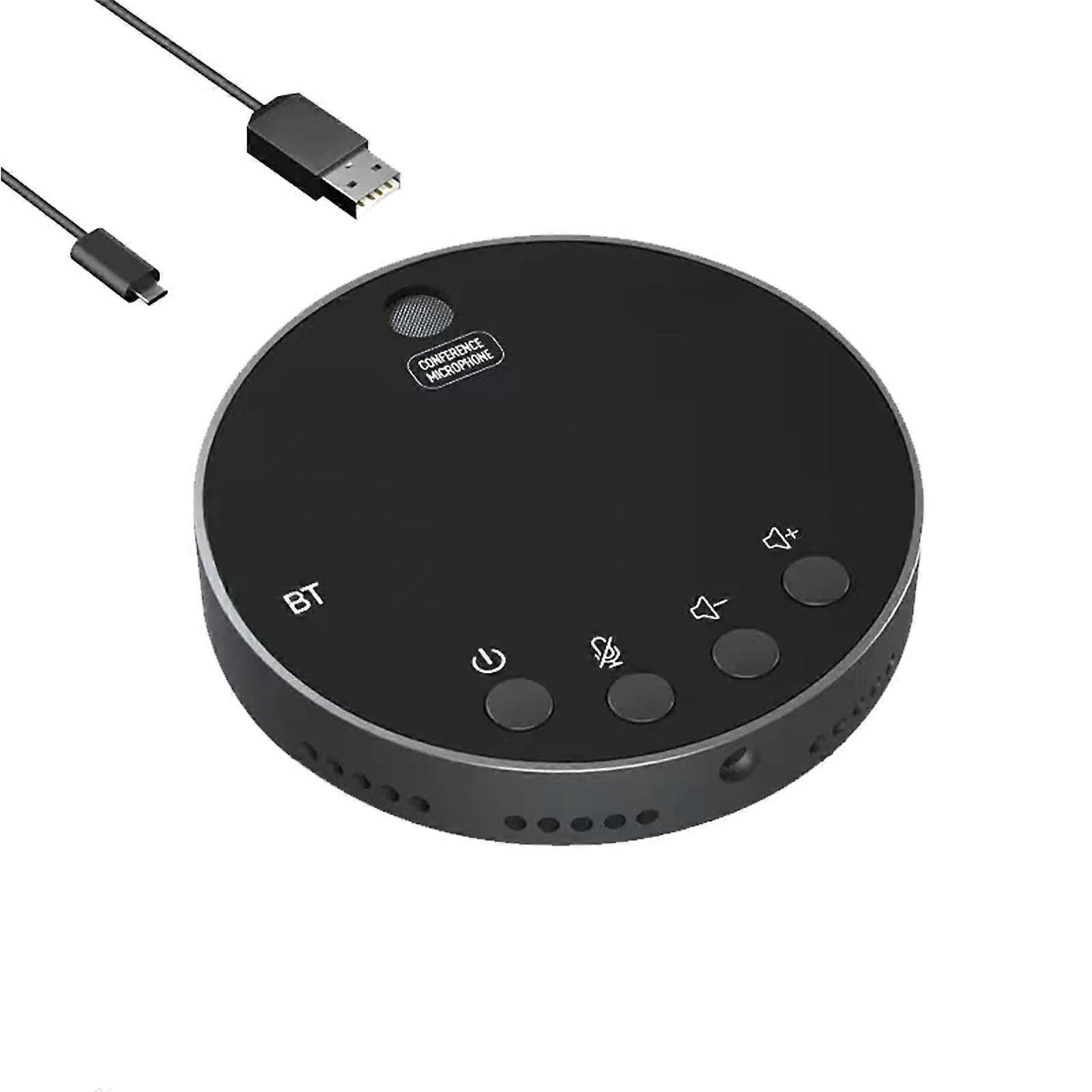 Bluetooth Conference Speakerphone with 360° Voice Pickup, Noise Reduction, USBC Plug and Play
