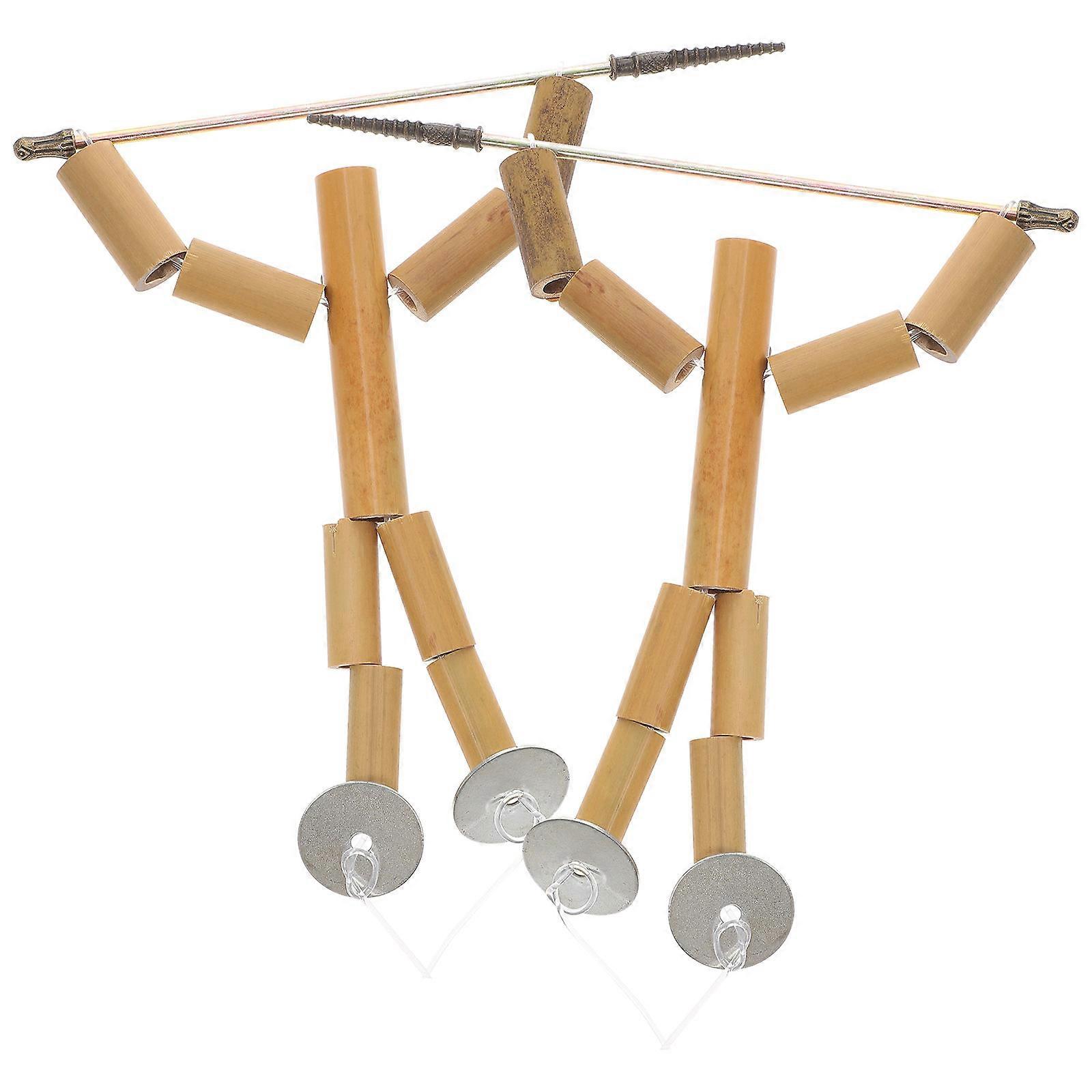 Bamboo Doll Pk Puppet Toy Funny Table Game for Kids Playing 8Sets