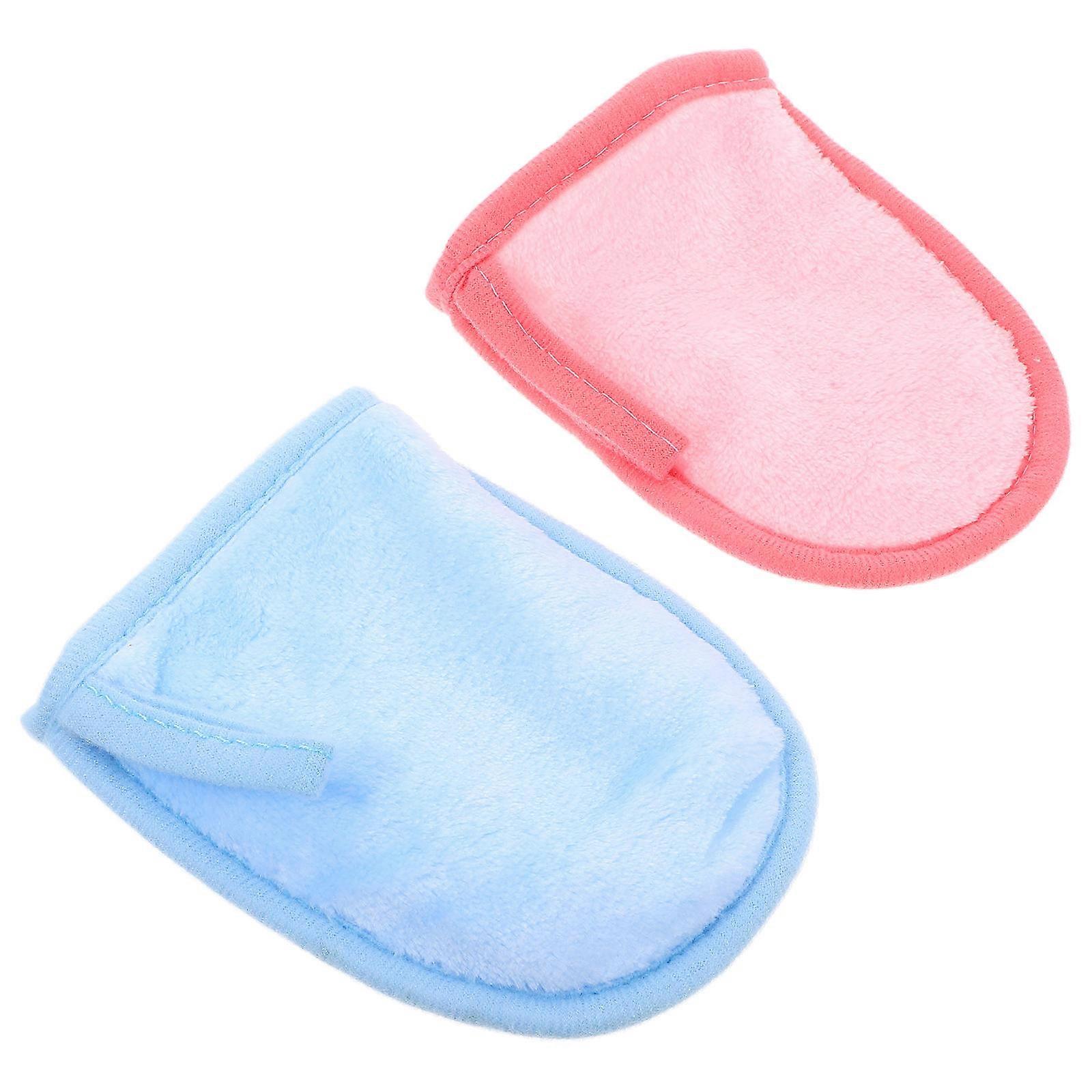Face Scrubber Gloves for Deep Cleansing 2Pcs Comfortable Makeup Remover Gloves