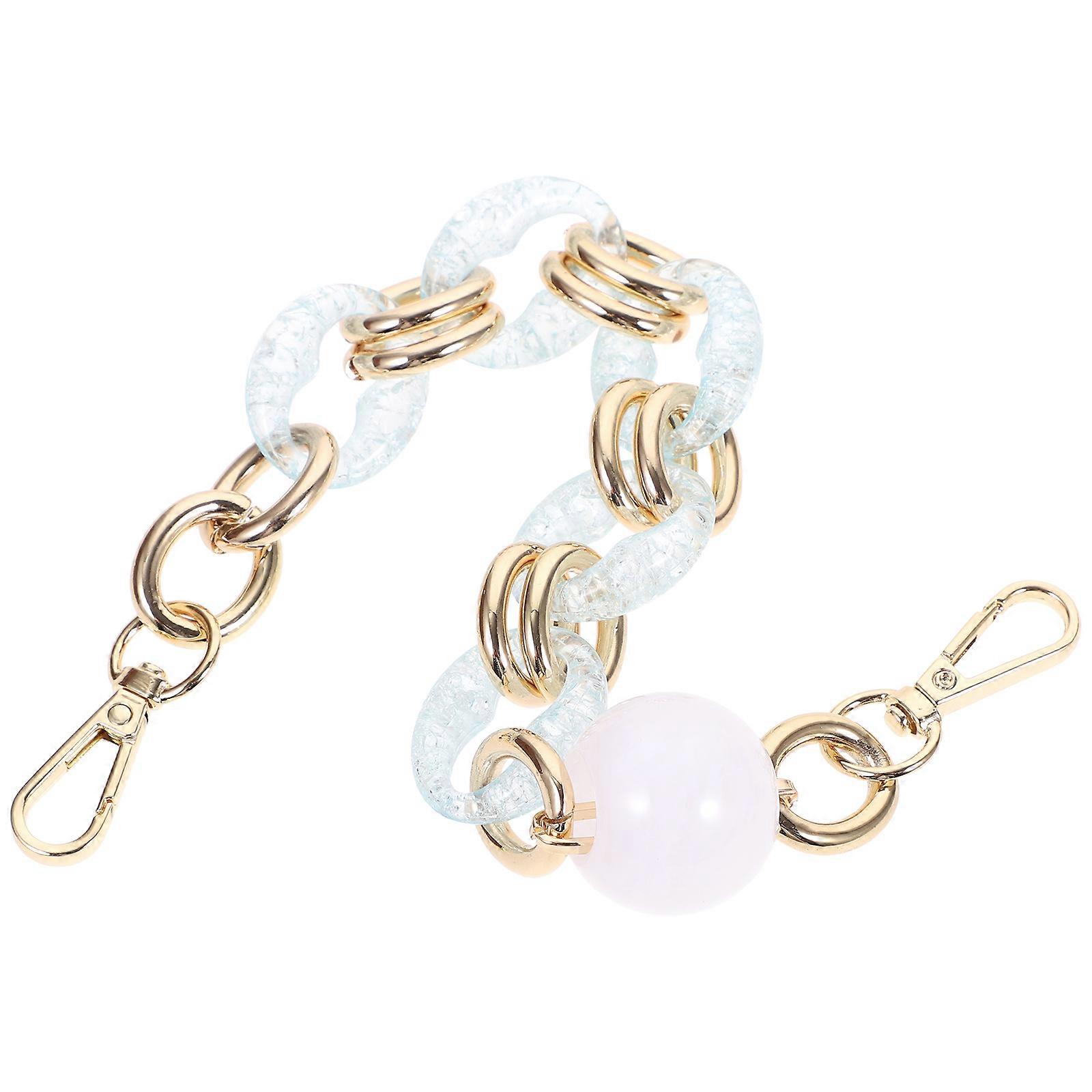 Handbag Chain Practical Handbag Chain Detachable Handbag Chain Silk Ribbon Alloy Rectangular 1Pcs