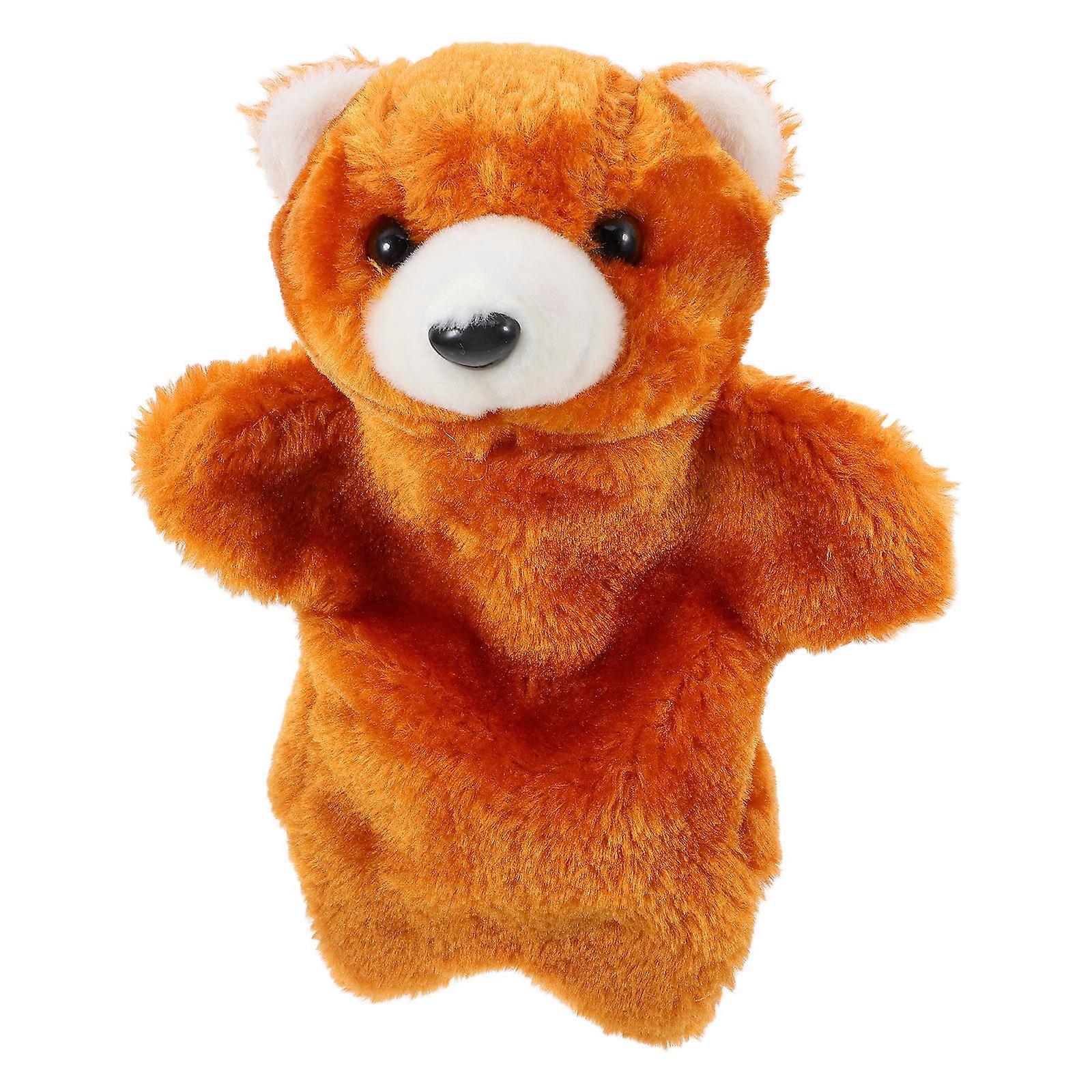 Plush Bear Puppet for Storytelling Interactive Toy Hand Puppet for Kids