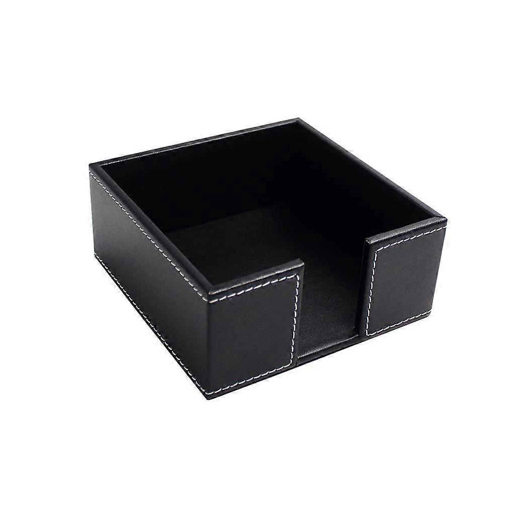 PU Leather Napkin Holder with Large Capacity Durable Tissue Box Cover for Kitchen Table Black