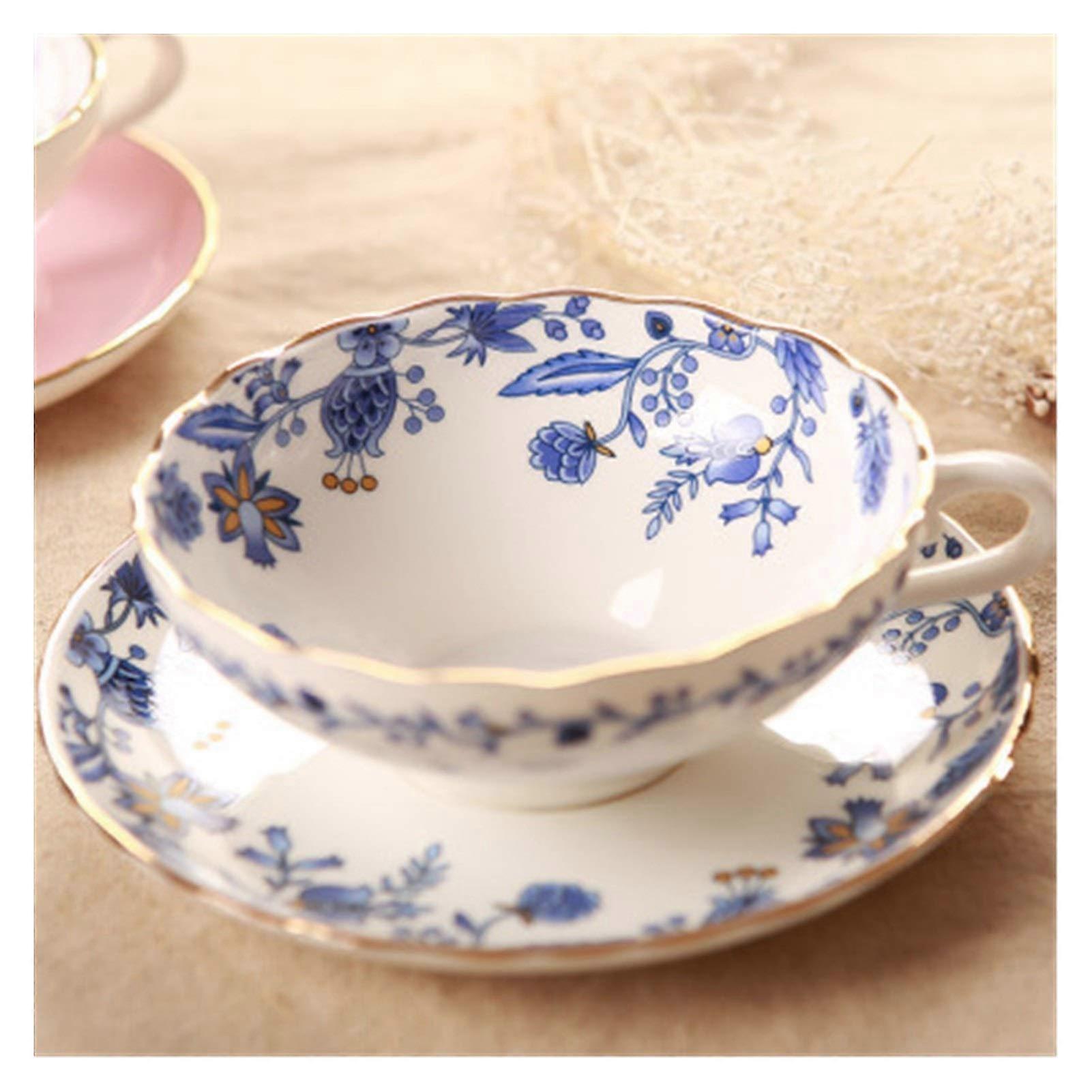 Coffee Mug Set with Elegant Fruit Pattern Ceramic Cups for Latte Lovers Color 3