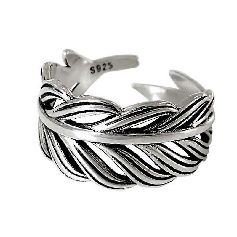 Ring, Women's Open Hollow Feather Leaf Minimalist Chic Ring