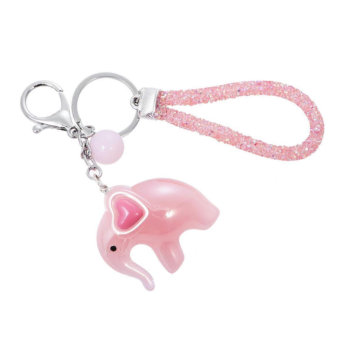 Creative Keychain Elephant Pendant for Decoration Use Pink