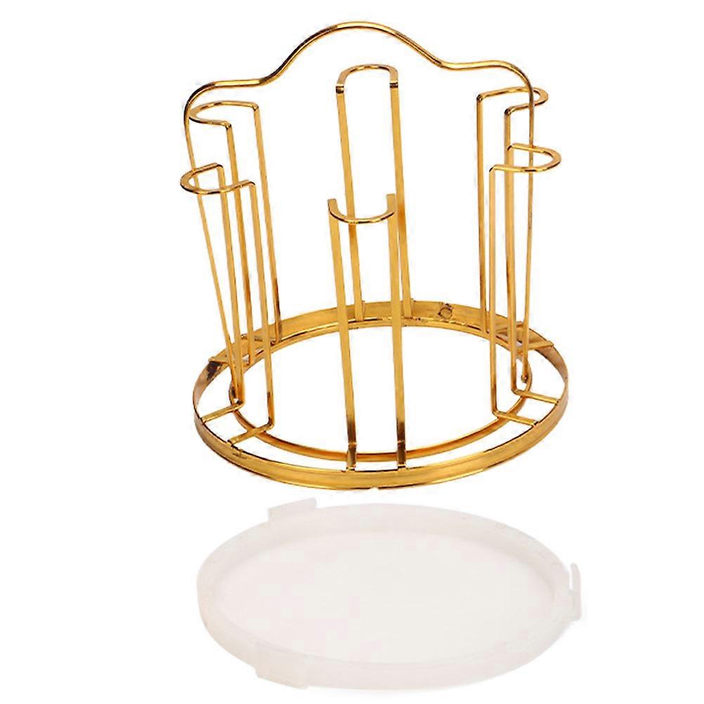 Household Use Golden Iron Mug Bracket Delicate Cup Rack