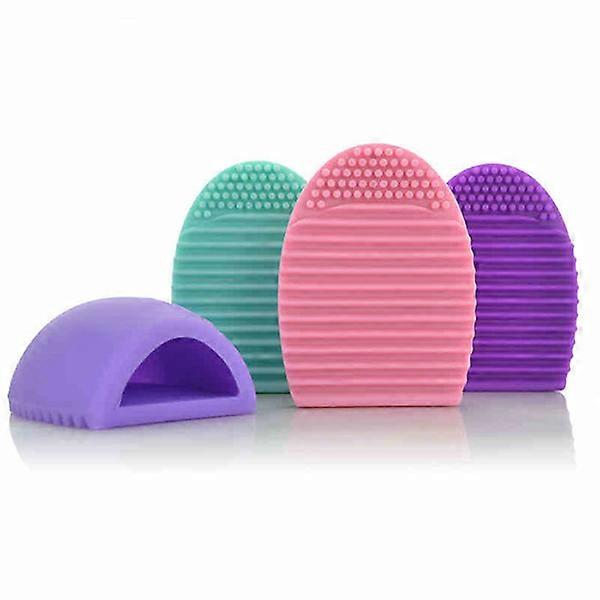 Makeup Brush Cleaner Silicone Cosmetic Brush Egg for Cleaning Black