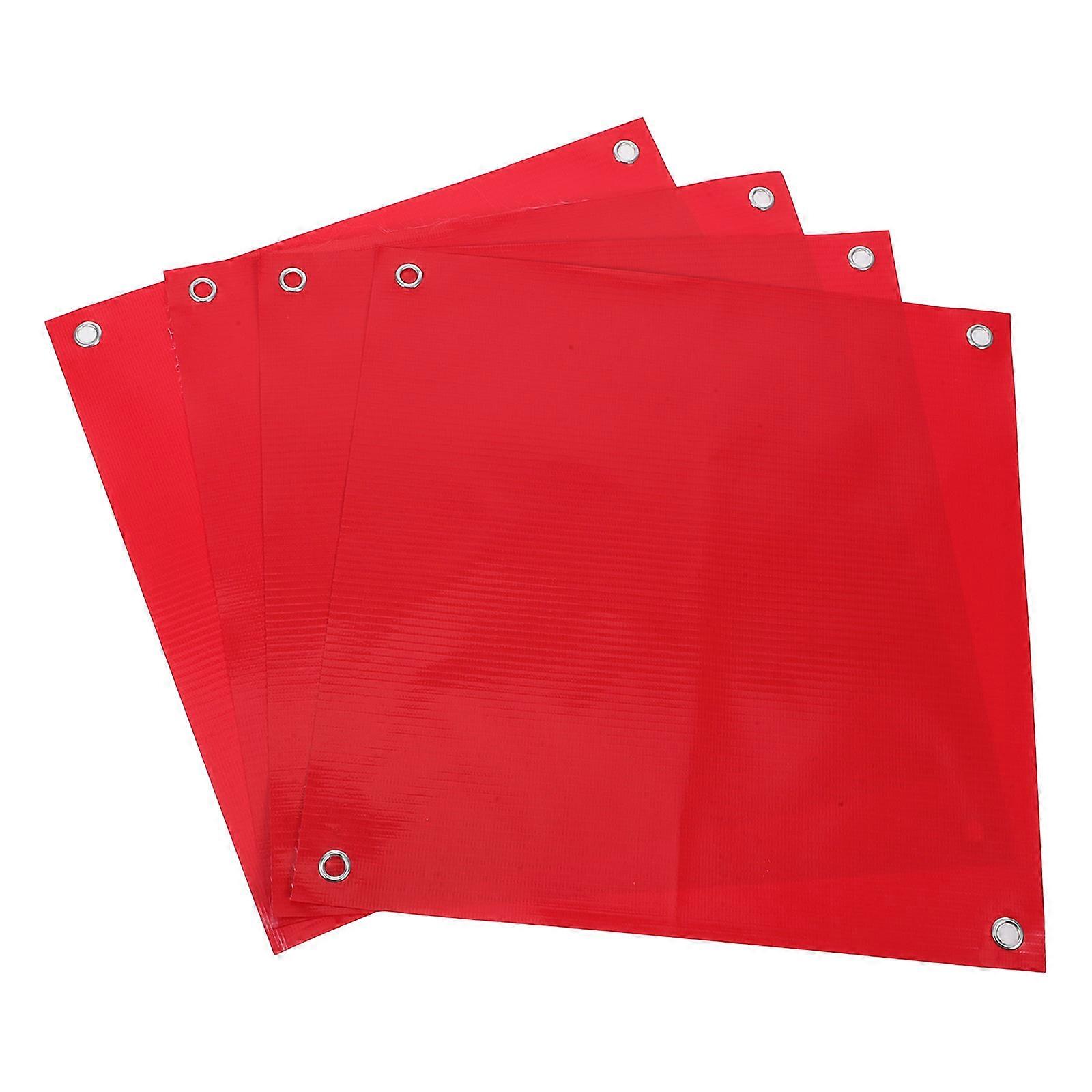 Plastic Warning Flag for Traffic Use PVC Material 4Pcs Safety Flags
