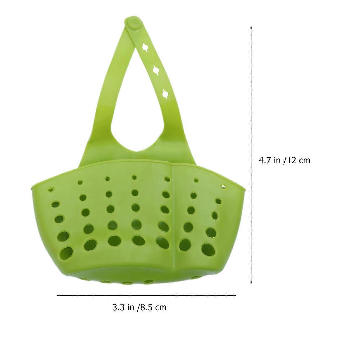 Sink Organizer Hanging Drain Basket for Kitchen Storage 3Pcs Green