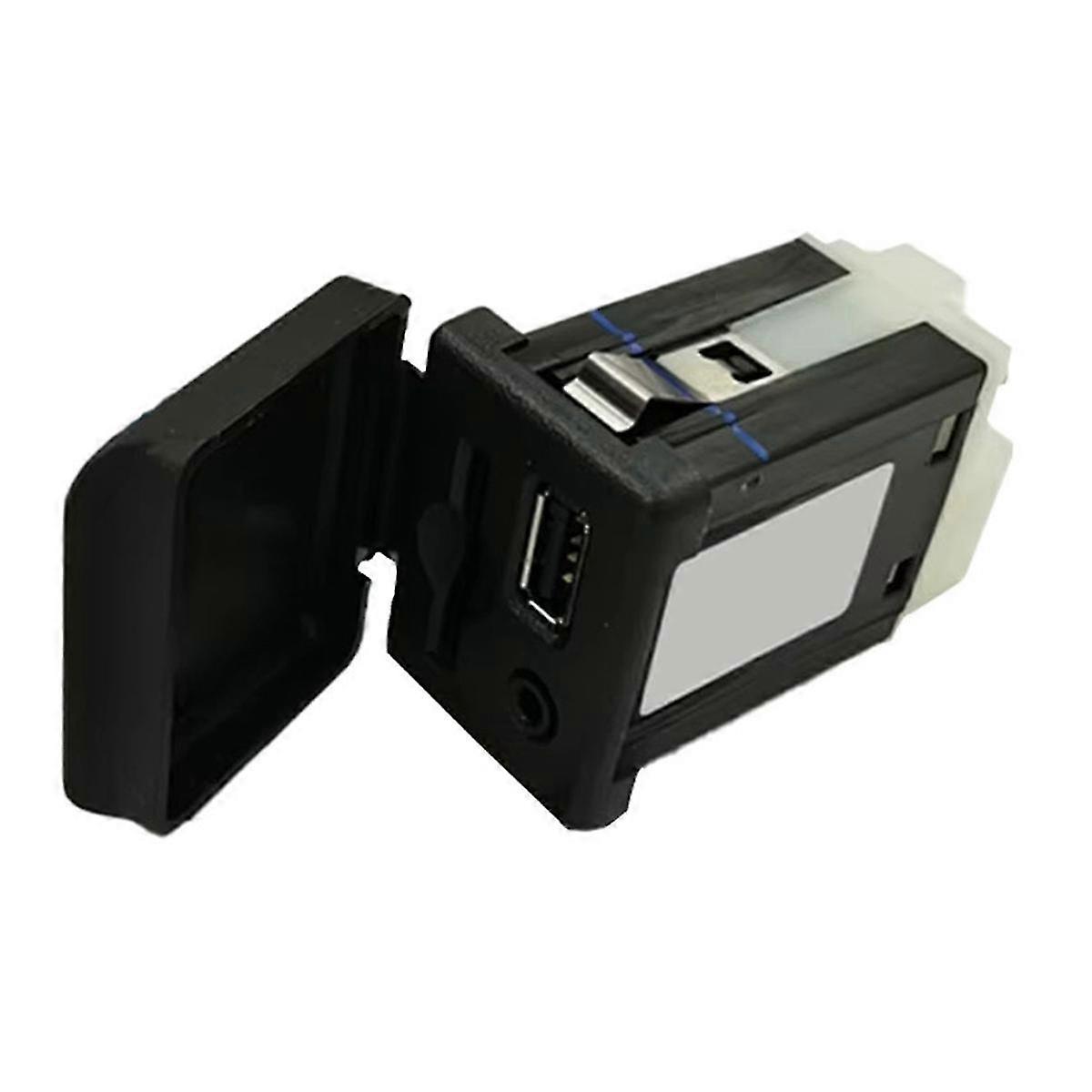 AUX USB Interface Module, USB Connection Interface Compatible with 20868796 26206247, Car Audio Socket 12V Black