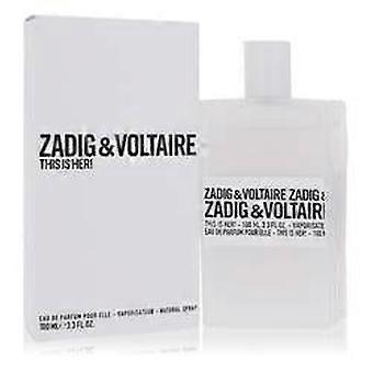  This is Her by Zadig & Voltaire - Eau De Parfum Spray 3.4 oz - Women 