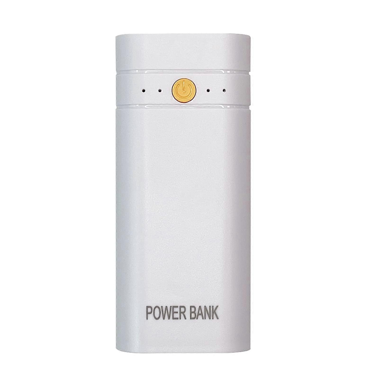 Dual 18650 Battery Case with Fast USB Charging 5V 2.1A Input Output, White, 100pcs