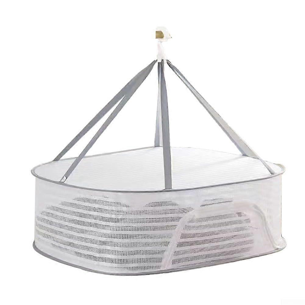 Herb Drying Rack with 3 Mesh Layers, Foldable UShape Design for Indoor Outdoor Herbs Vegetables