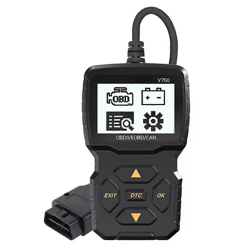 OBD2 Scanner V750 Car Diagnostic Tool - Multi-Language Battery Tester & Engine Code Reader Engine System Code Reader
