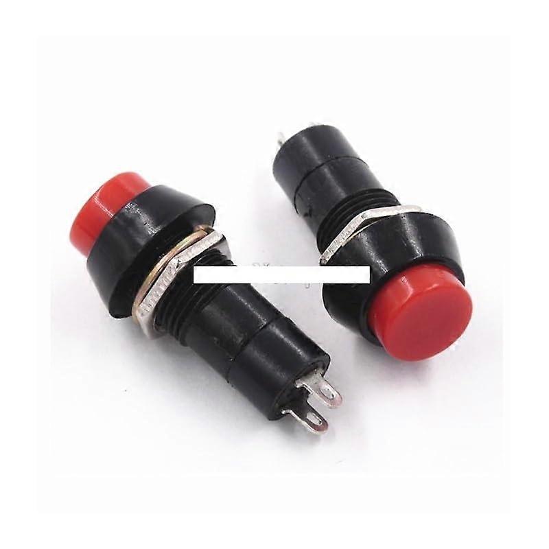 PBS11A Red Self Locking Push Button Switch 250VAC 1A Round Latching ON OFF Control Pack of 10