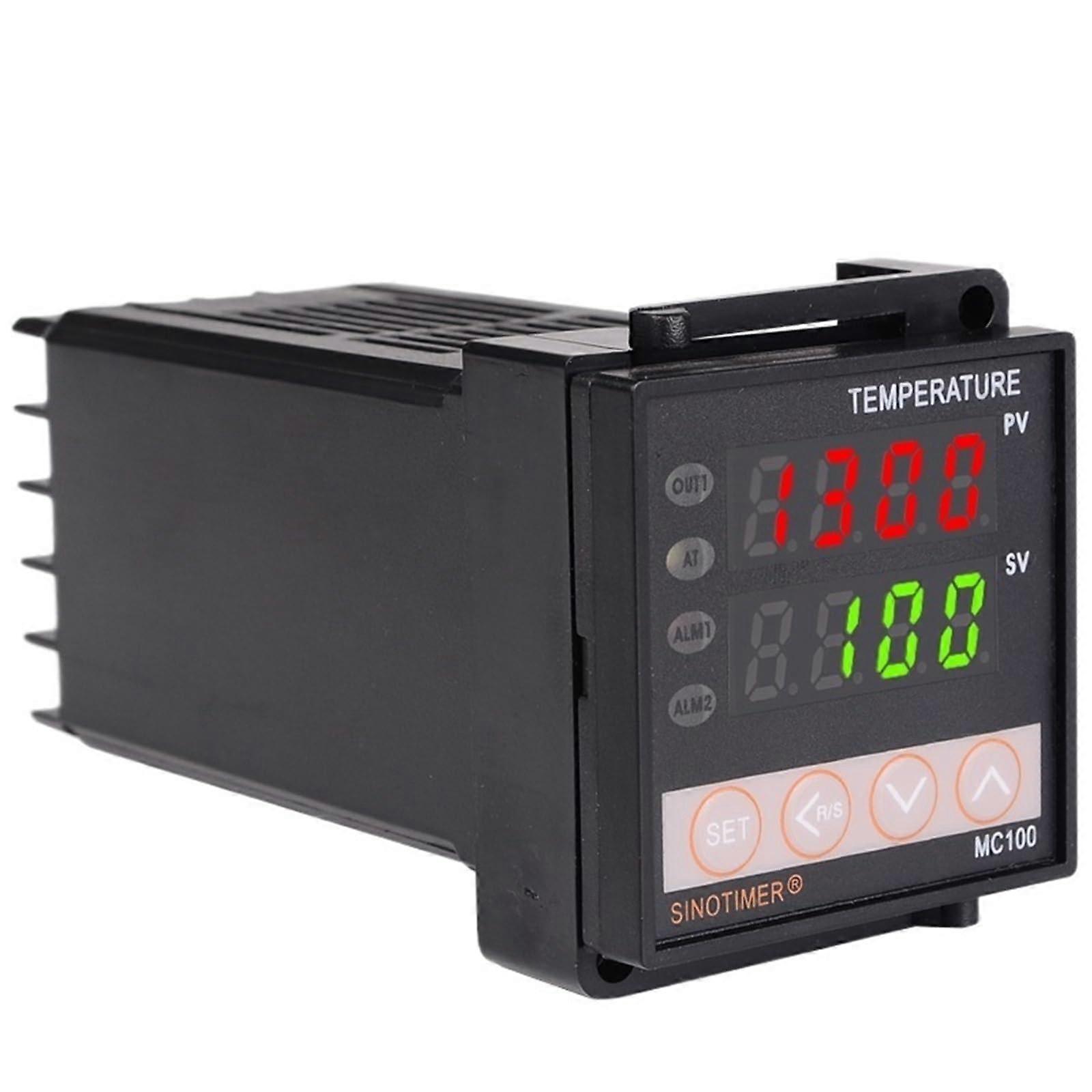 PID Temperature Controller Digital Thermostat 24V AC DC with K J Thermocouple Input for SSR