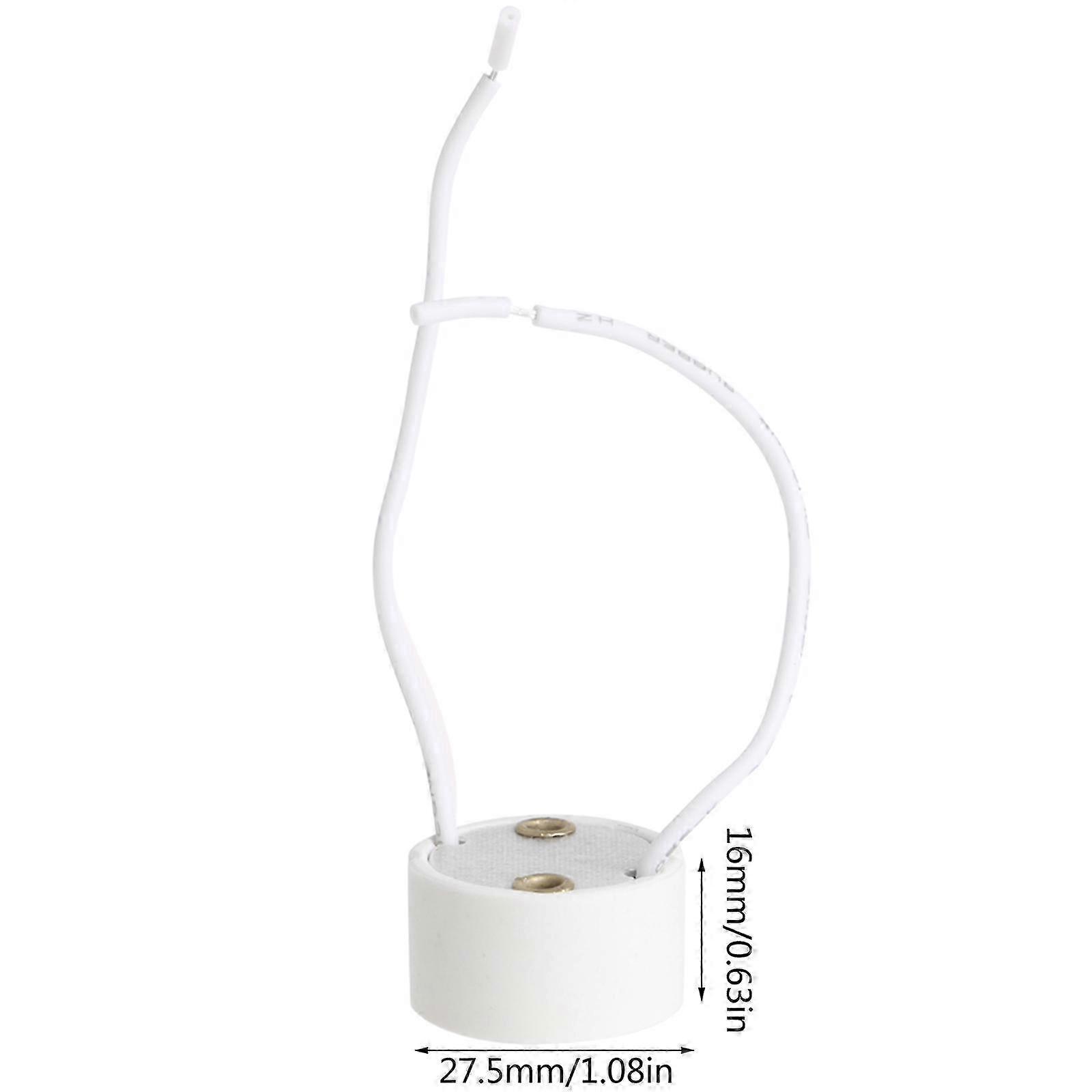 Ceramic GU10 Socket with Wire Connector for LED and Halogen Bulbs