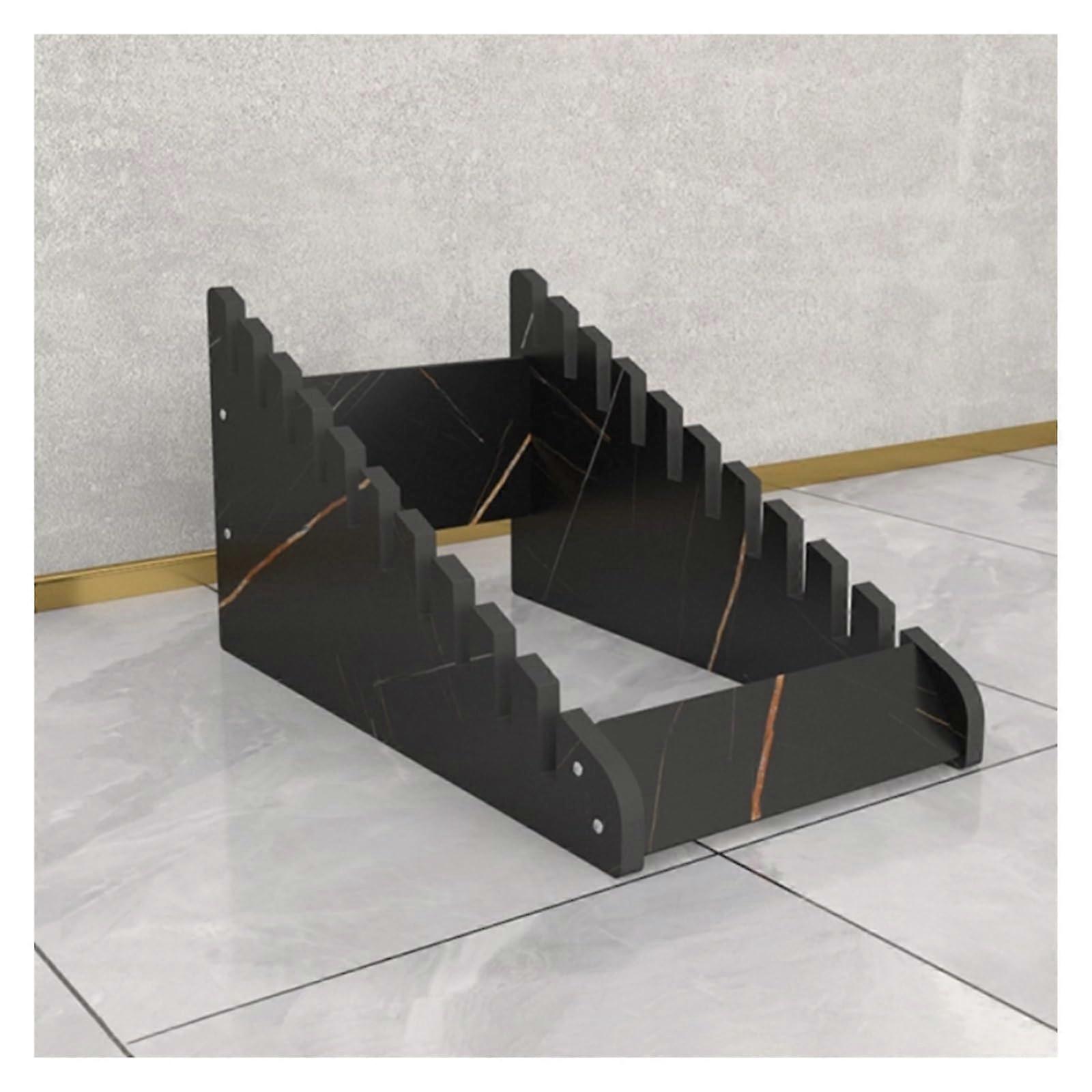 Floor Tile Display Stand, 10Tier Wooden Rack for Large Tile Samples, Stable Triangular Structure