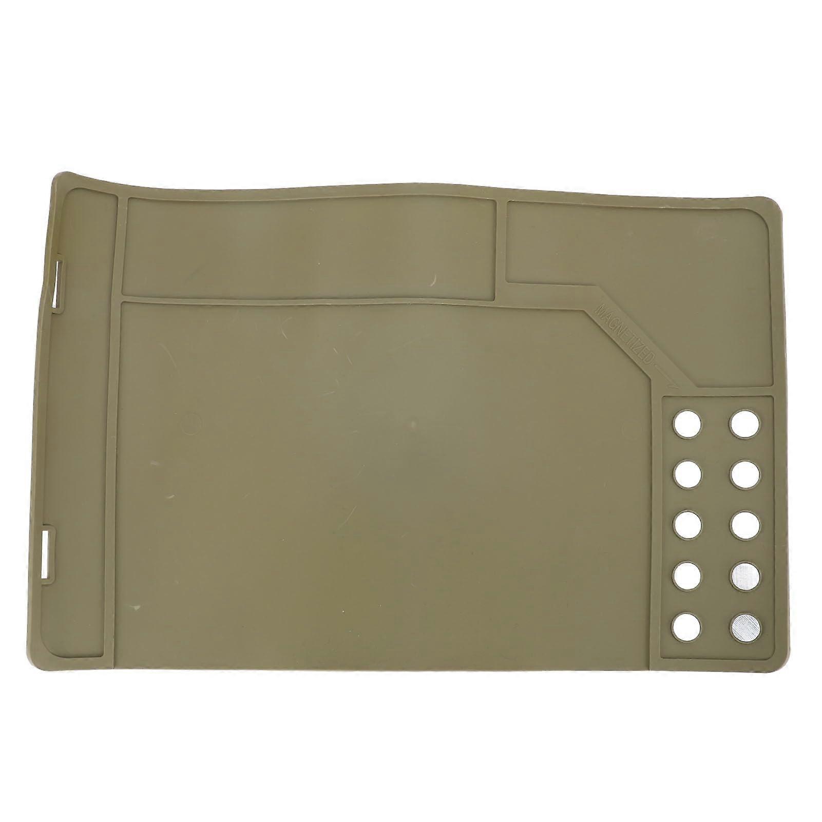 Magnetic Workbench Mat with Non Slip Surface, Oil Proof Maintenance and Electronics  Brown