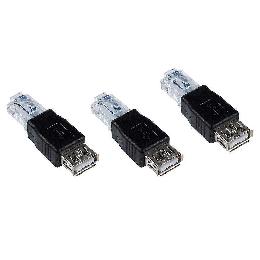 3x adaptér USB A/M (samec) Ethernet RJ45