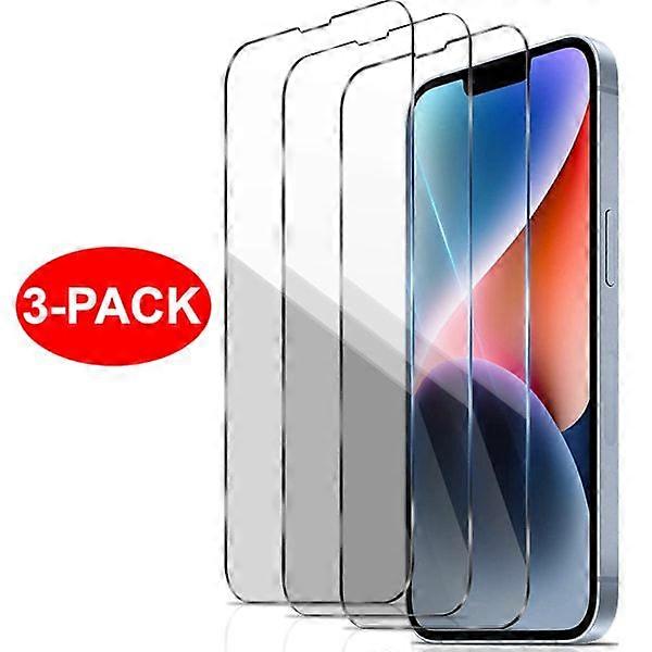 3-pack - iPhone 17 / 17 Pro - Transparent Tempered Glass Screen Protector