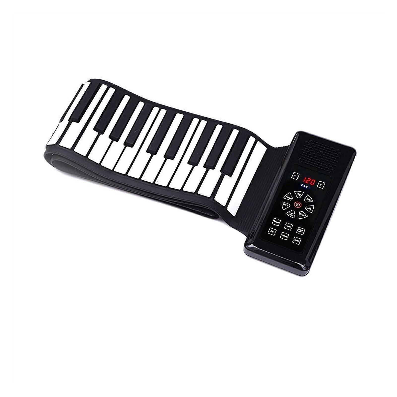 88 Key Roll Up Piano with Full Key Range, Foldable Electronic Keyboard, 128 Tones, Recording