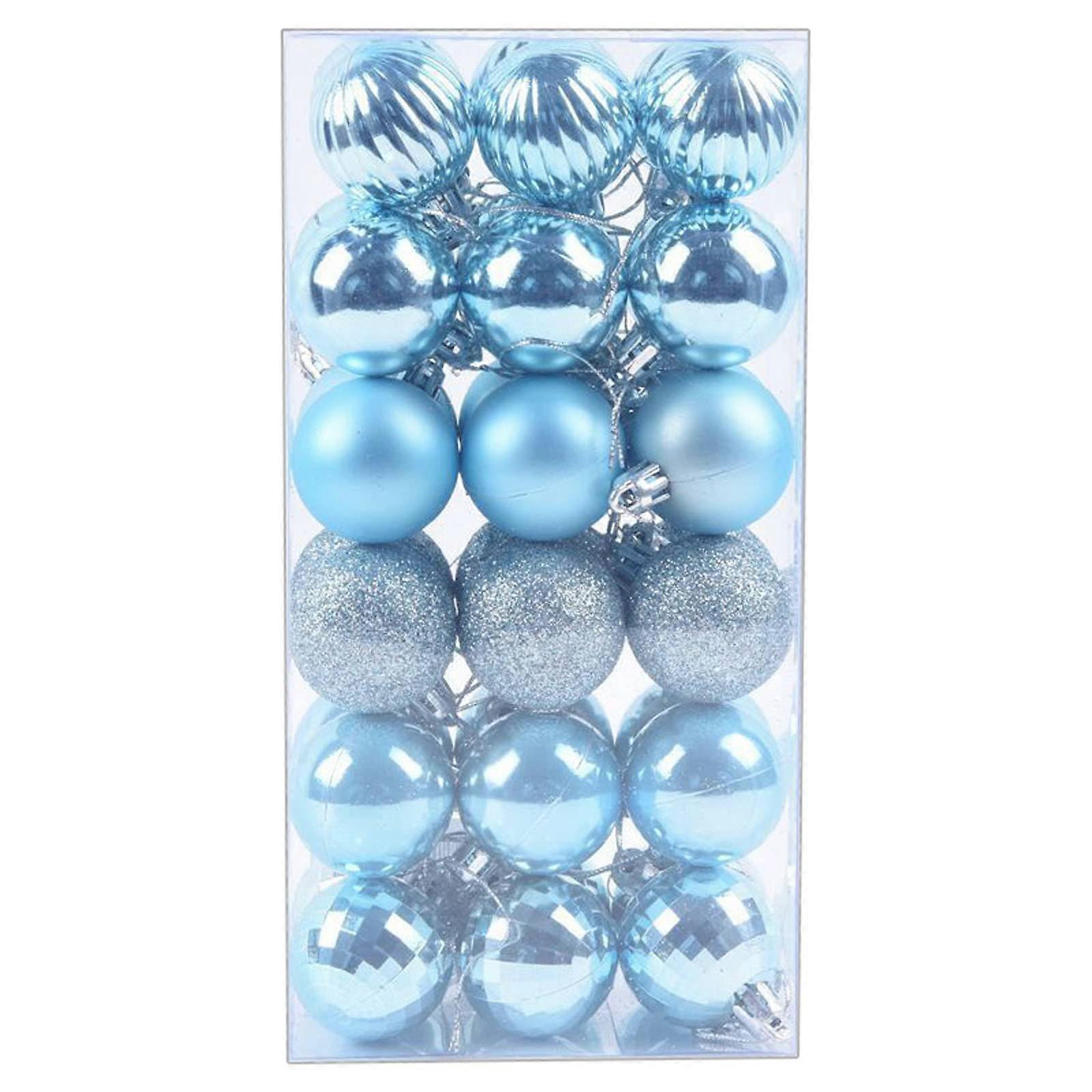 36 Piece Shatterproof Christmas Tree Ornaments Set, Assorted Hanging Holiday Decorations