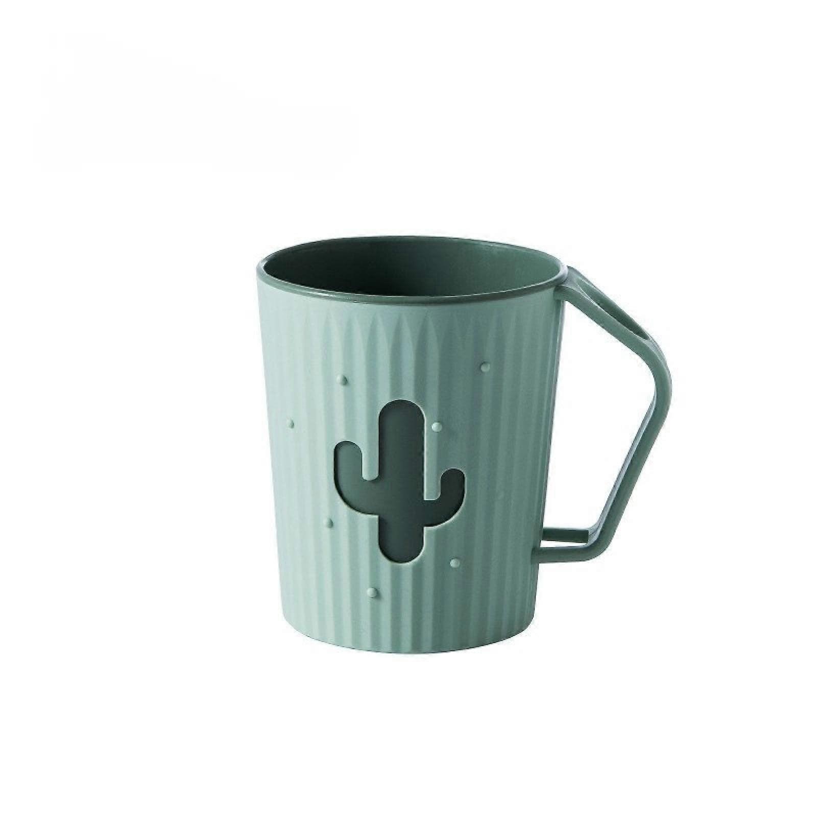 Cactus Toothbrush Holder Cup Set with Easy Clean Surface and Decorative Design for Bathroom