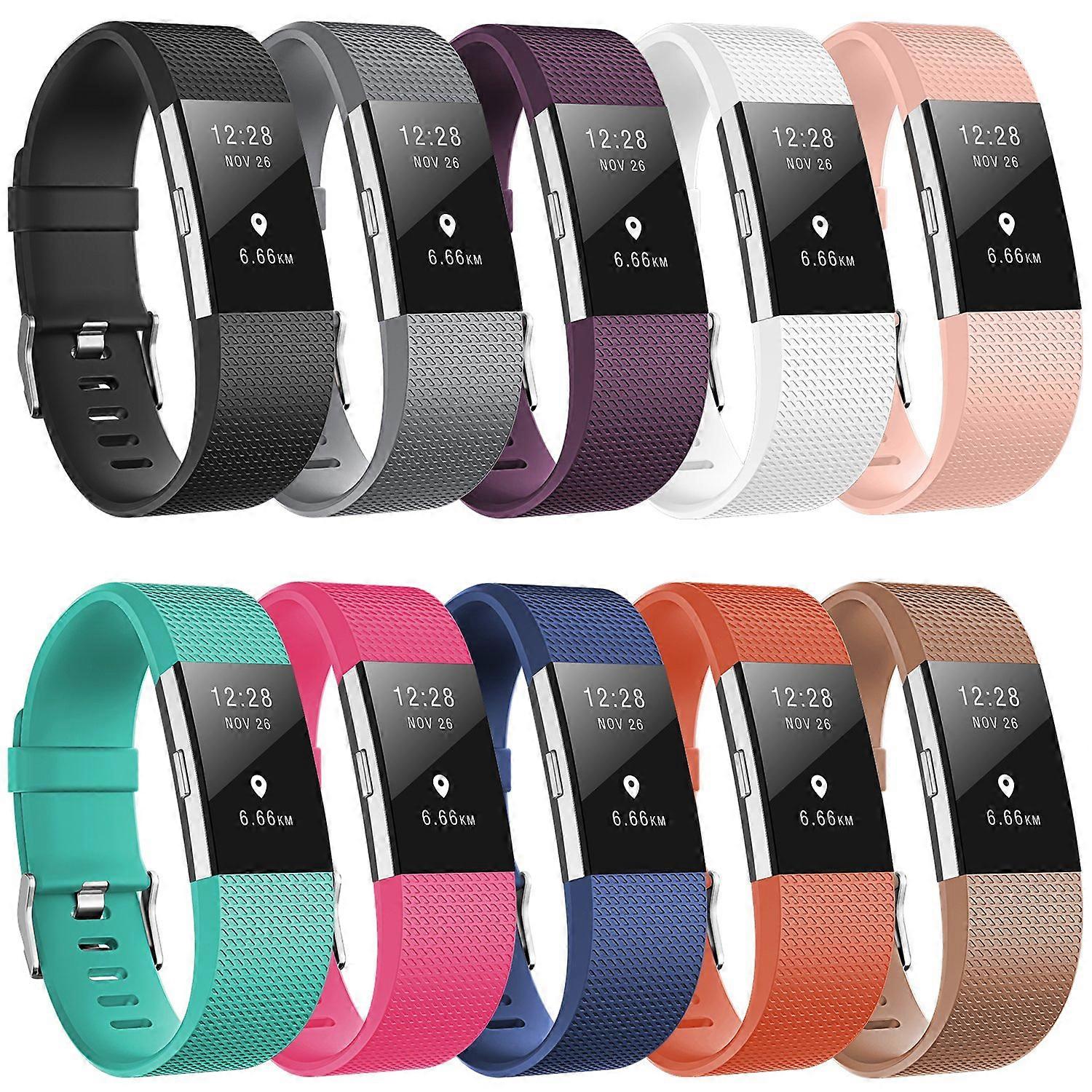 Silicone Replacement Strap with Original Pattern for Fitbit Charge 2 Bands Large and Small Sizes