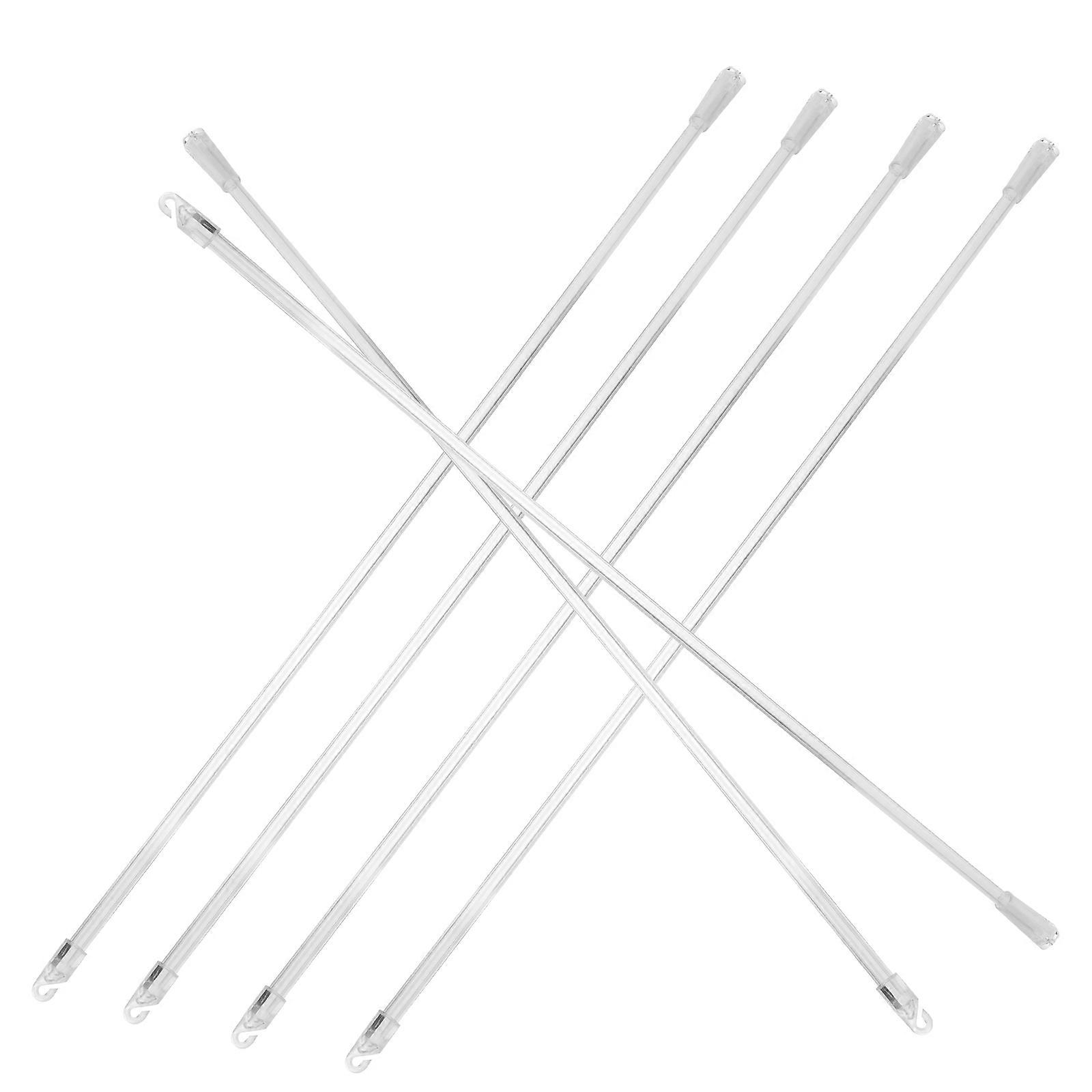 Transparent Blind Wand Replacement with Hook for Vertical Blind 6Pcs Set