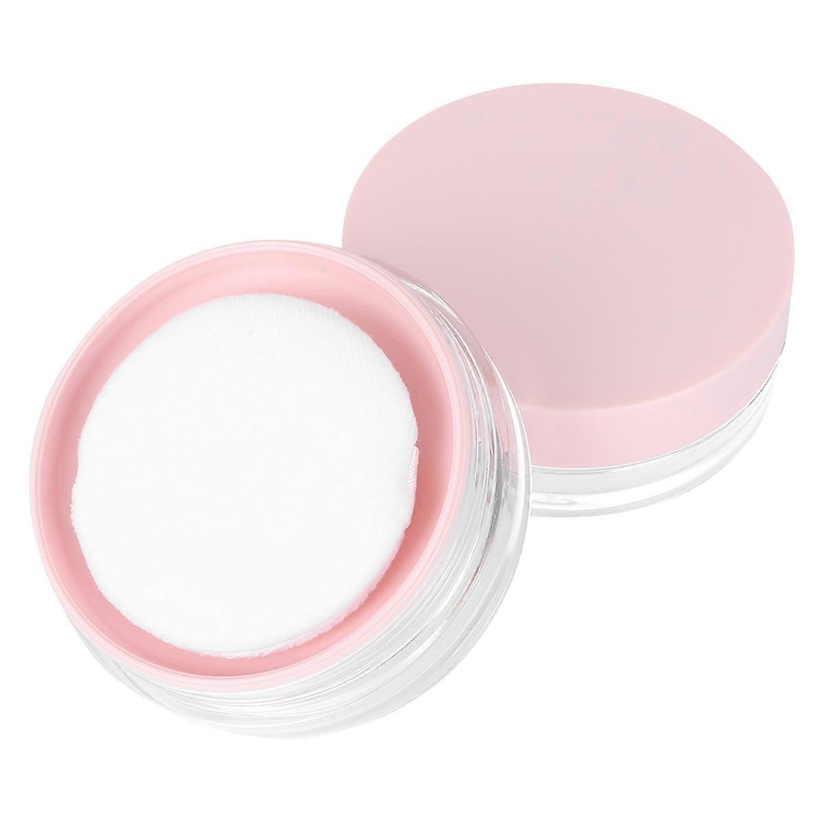 Powder Puff Case Empty Powder Case for Storage 2Pcs Portable Round Container