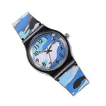 Waterproof Watches For Children Camo Design Adjustable Kids Watch 1Set