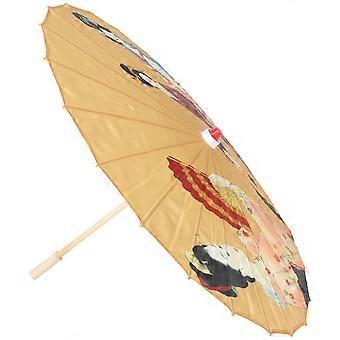 Chic Patterned Umbrella For Photography Prop And Party Decor 83X83cm Stylish Bamboo Design 1Pcs
