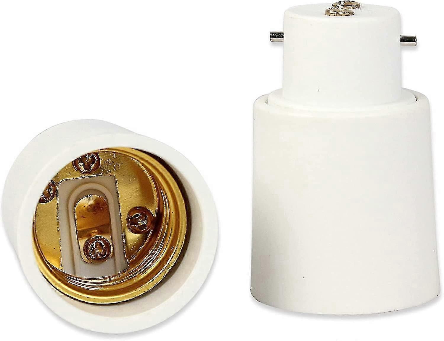 Pack B22 To E27 Socket Adapter - Converts Baillonette Bulb Bases To Screws.