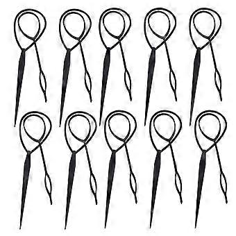 Outil à tresser les cheveux, petit outil pour tresser les cheveux, ensemble de 20 pièces, noir classique