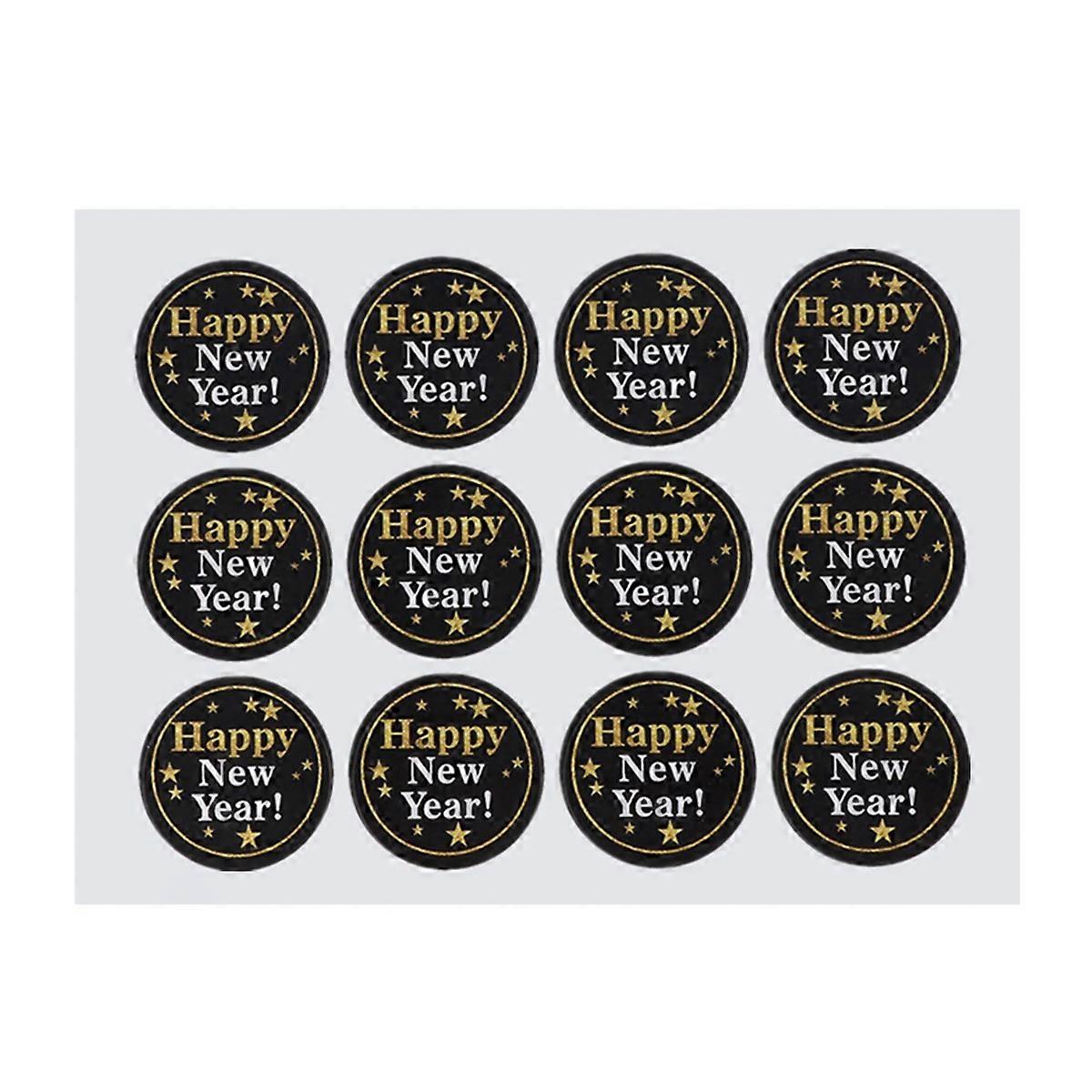Baking Packaging Decals Round Labels for Festive Use 8 Sheets
