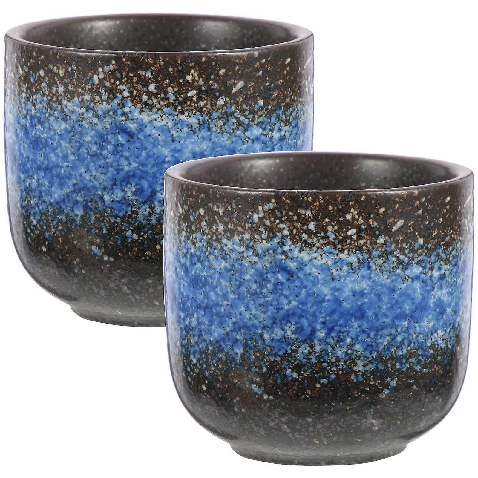 Household Ceramic Multi-Function Tea Cup Water Cup 2Pcs Set