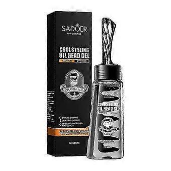Men Oil Artifact 2-in-1 Hair Gel Wax Setting 280ML with Comb for Stylish Look