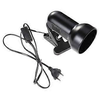 Metal Heat UV Lâmpada UVB Suporte de Luz para Tartaruga Brooder Reptile Basking com EU Plug (Preto)